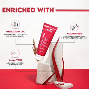 Clensta Intimate Brightening Scrub For Men With 1% Allantoin, 2% Niacinamide & 0.4% Wheatgerm Oil 2nd image of ingredients.