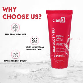 Clensta Intimate Brightening Scrub For Men With 1% Allantoin, 2% Niacinamide & 0.4% Wheatgerm Oil 3rd image of benefits.