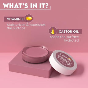 Clensta Lush & Blush Lip, Cheek & Eye Tint Rosewood 04 With Vitamin E & Castor Oil 3rd image of ingredients.
