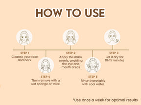 Clensta Multani Mitti Acne Control Face Mask With 1% Salicylic Acid 7th image of how to use.