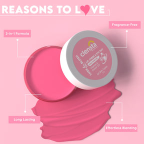 Lush & Blush Lip, Cheek & Eye Tint 03 Pink Forever with Vitamin E & Castor Oil