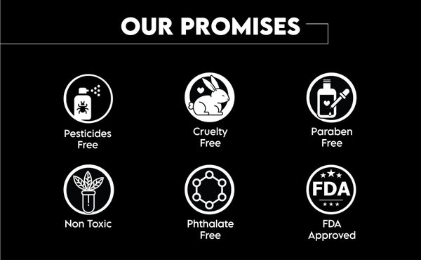 Clensta Purifying & Detoxifying Body Wash With 0.4% Activated Charcoal & 0.3% Chamomile Extract, A+ 5th web banner of commitments.