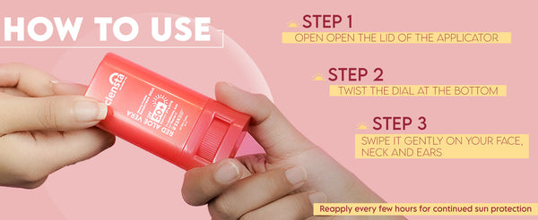 Red Aloe Vera Sun Stick With 1% Hyaluronic Acid & 1% Vitamin C