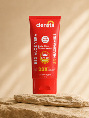 Red Aloe Vera Daily Glow Sunscreen With 2% Niacinamide and SPF 50 PA++++
