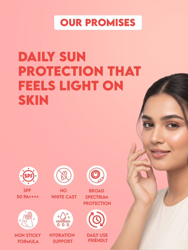 Red Aloe Vera Daily Glow Sunscreen With 2% Niacinamide and SPF 50 PA++++