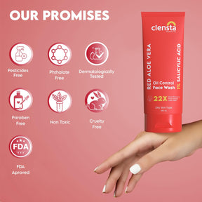 Red Aloe Vera Oil Control Face Wash With 1% Salicylic Acid 8th image of commitments