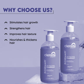 Clensta Rosemary Hair Fall Control Conditioner With Rosemary Extract & Biotin 5th image of benefits.