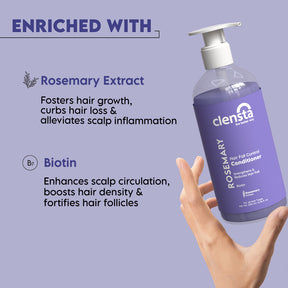 Clensta Rosemary Hair Fall Control Conditioner With Rosemary Extract & Biotin 3rd image of ingredients.