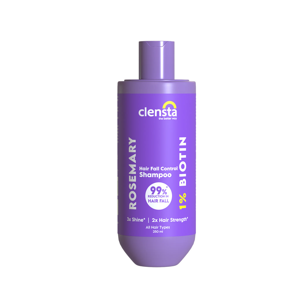 Rosemary Hair Fall Control Shampoo with 1% Biotin for Stronger Hair & Reduced Hair Fall 250ml