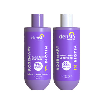 Clensta Rosemary Hair Fall Control Shampoo and Conditioner duo combo pack