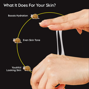 Clensta Snail 96 Mucin Face Serum 3rd image of what it does.