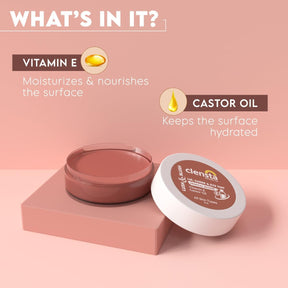 Clensta Lush & Blush Lip, Cheek & Eye Tint Tropical Bronze 05 With Vitamin E & Castor Oil 4th image of ingredients.