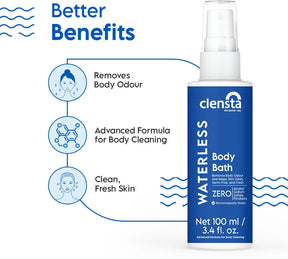 Clensta Waterless Body Bath 4th image of benefits.