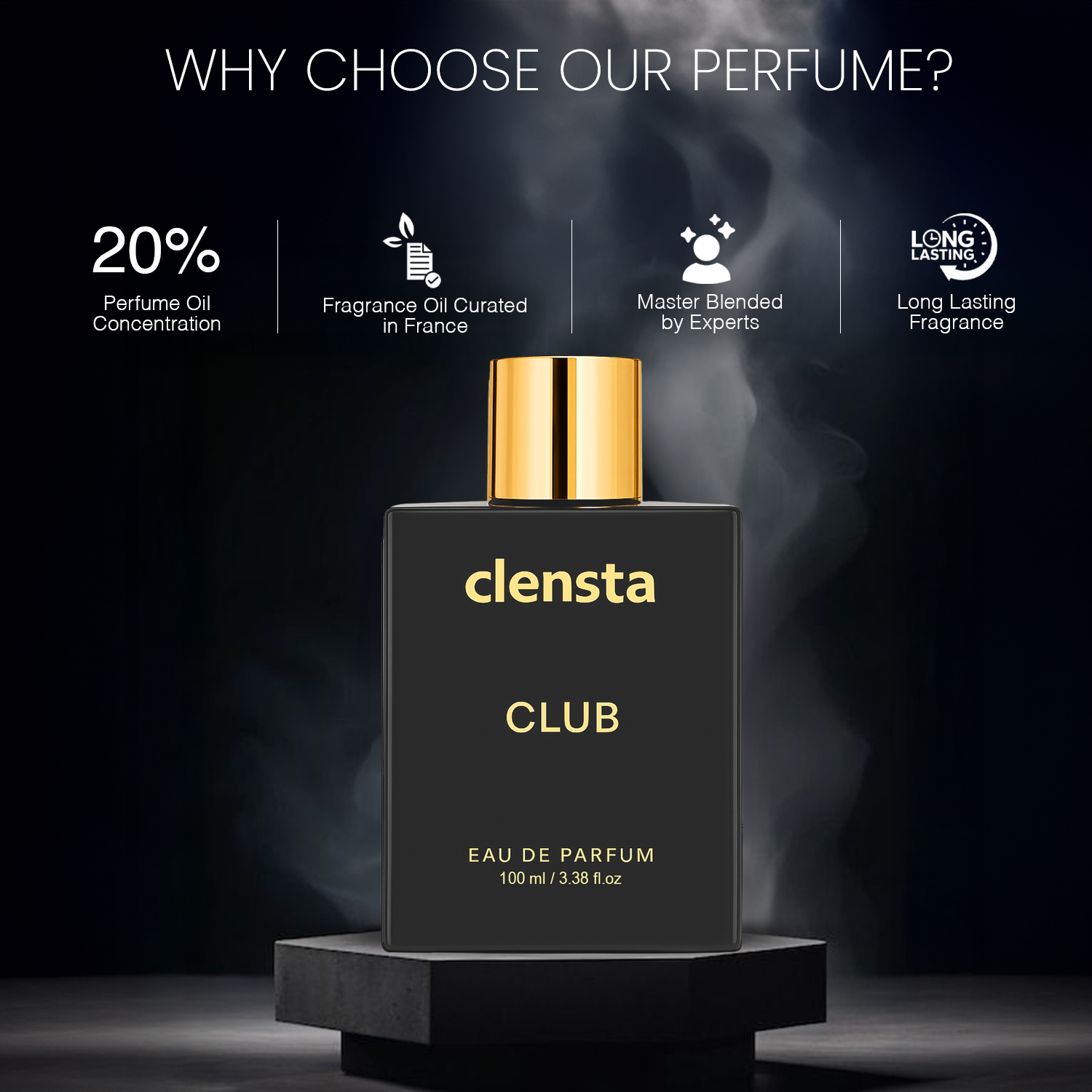 Clensta Club Perfume | Inspired by Citrus & Spicy accords of Armaf Club De Nuit Intense Man | For Men | EDP 100ml