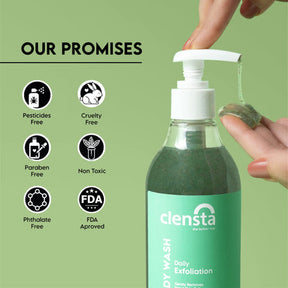 Clensta Daily Exfoliation Body Wash With 2% Lactic Acid & Exfoliating Beads 4th image of commitments.