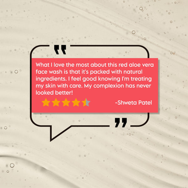Clensta red aloe vera skin glow face wash 5th image of testimonial