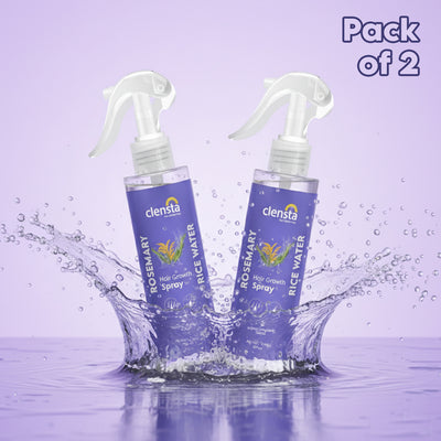 Clensta Rosemary Rice Water Hair Growth Spray (Pack of 2)