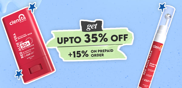 Clensta super saver sale upto 35% off collection mobile banner.