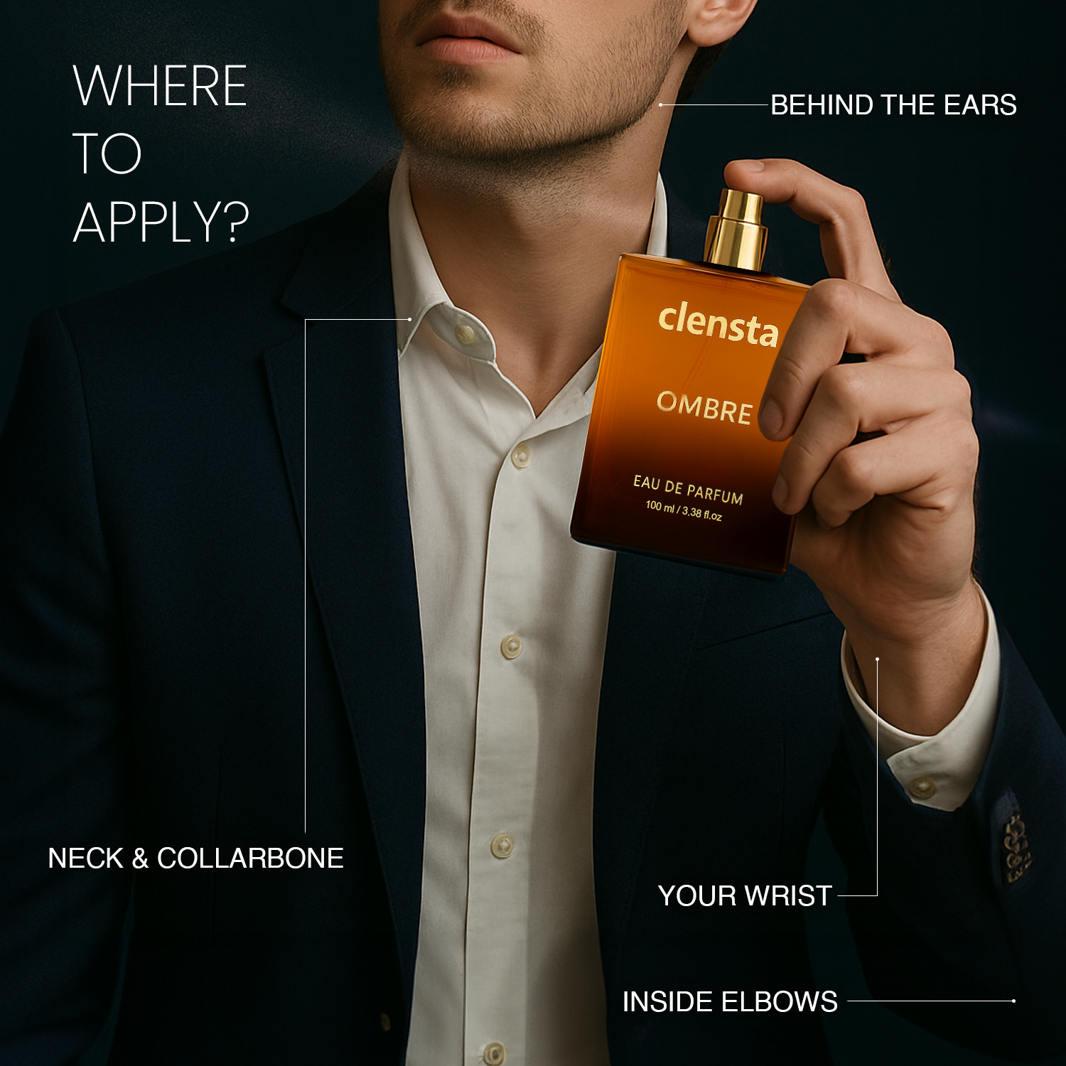 Clensta Ombre Perfume | Inspired by Leathery Oud accords of Louis Vuitton Ombre Nomade | For Men | EDP 100ml
