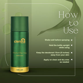 Clensta Milan Deodorant 4th image of how to use.