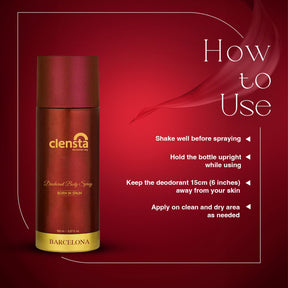 Clensta Barcelona Deodorant 4th image of how to use.