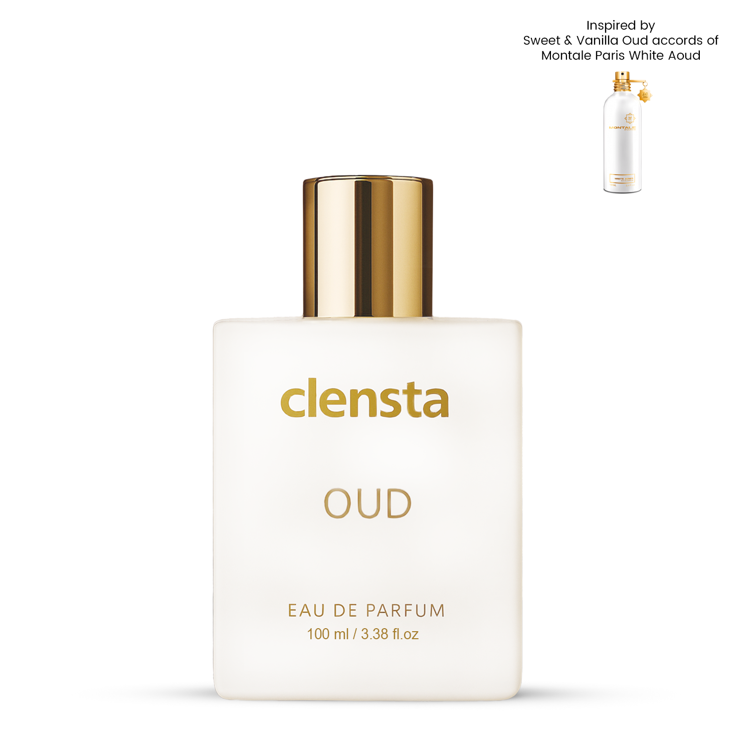 Clensta Oud Perfume | Inspired by Sweet & Vanilla Oud accords of Montale Paris White Aoud | For Men | EDP 100ml