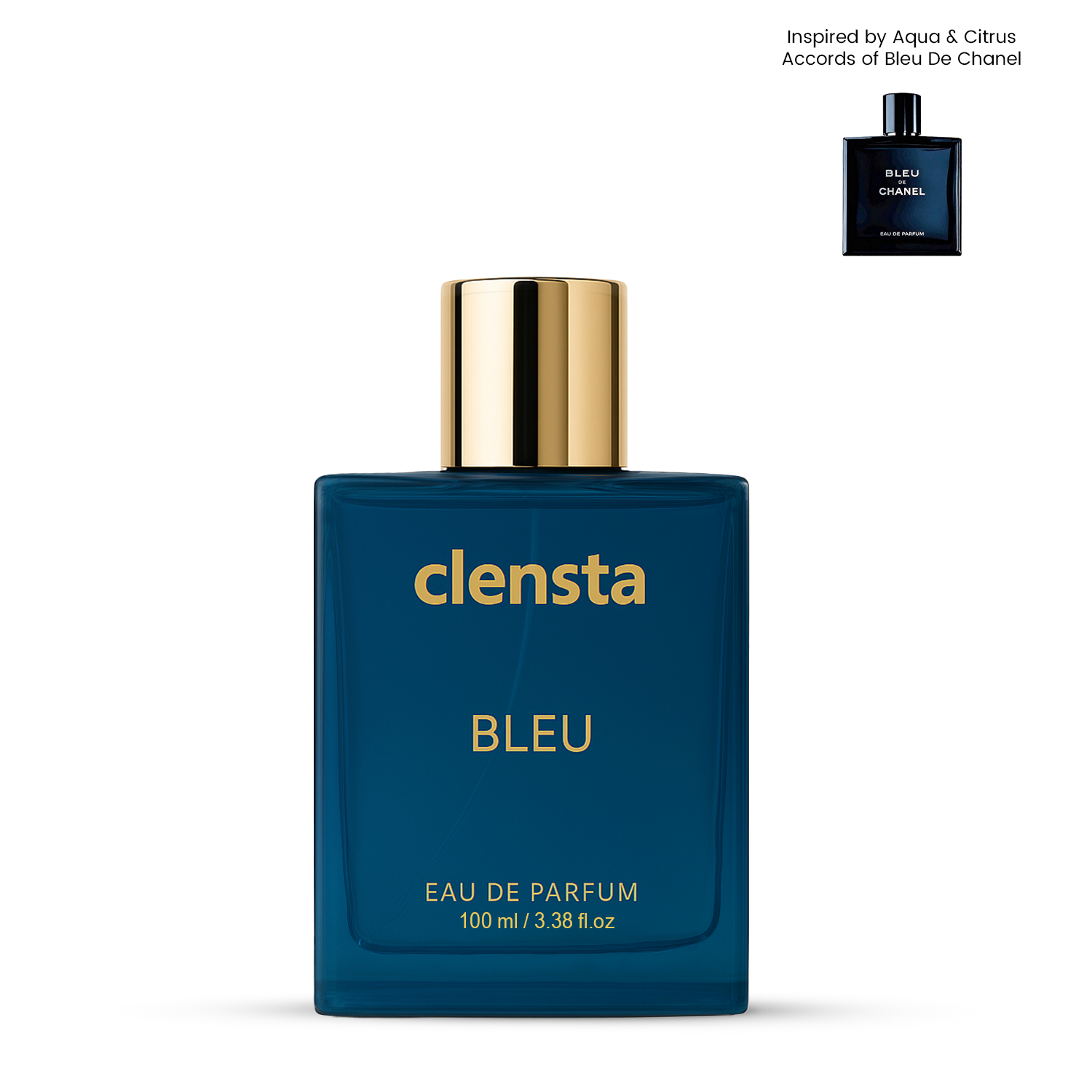 Clensta Bleu Perfume | Inspired by aqua & citrus accords of Bleu de Chanel | For Men | EDP 100ml