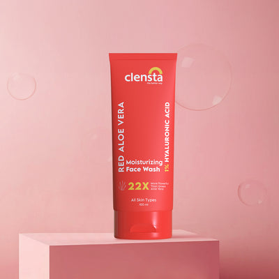 Clensta Red Aloe Vera Moisturizing Face Wash With 1% Hyaluronic Acid 2nd image 
