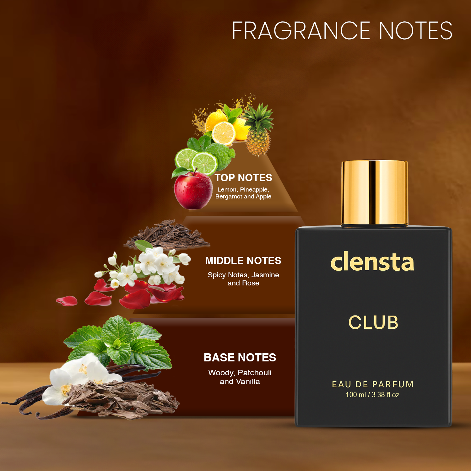 Clensta Club Perfume | Inspired by Citrus & Spicy accords of Armaf Club De Nuit Intense Man | For Men | EDP 100ml