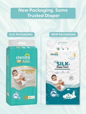 IIT SILK Diaper Pants for 9 to 14 kg Babies | Large (28 Pants)