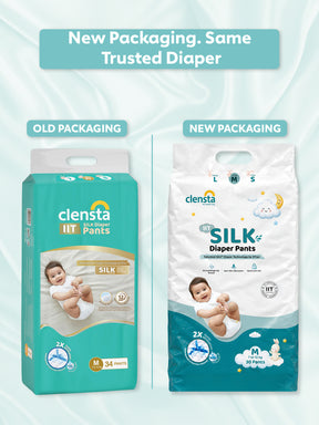 IIT SILK Diaper Pants for 7 to 12 kg Babies | Medium | Pack of 2 (60 Pants)