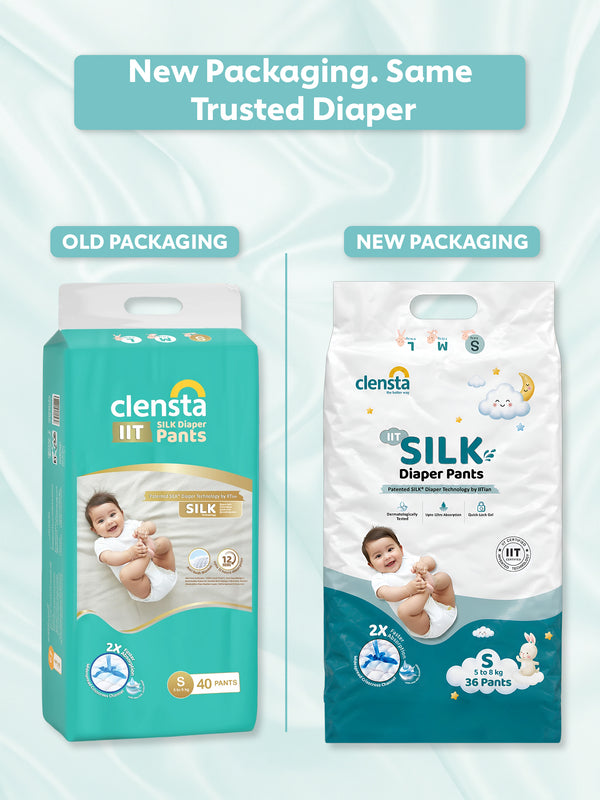 IIT SILK Diaper Pants for 5 to 8 kg Babies | Small | Pack of 3 (108 Pants)