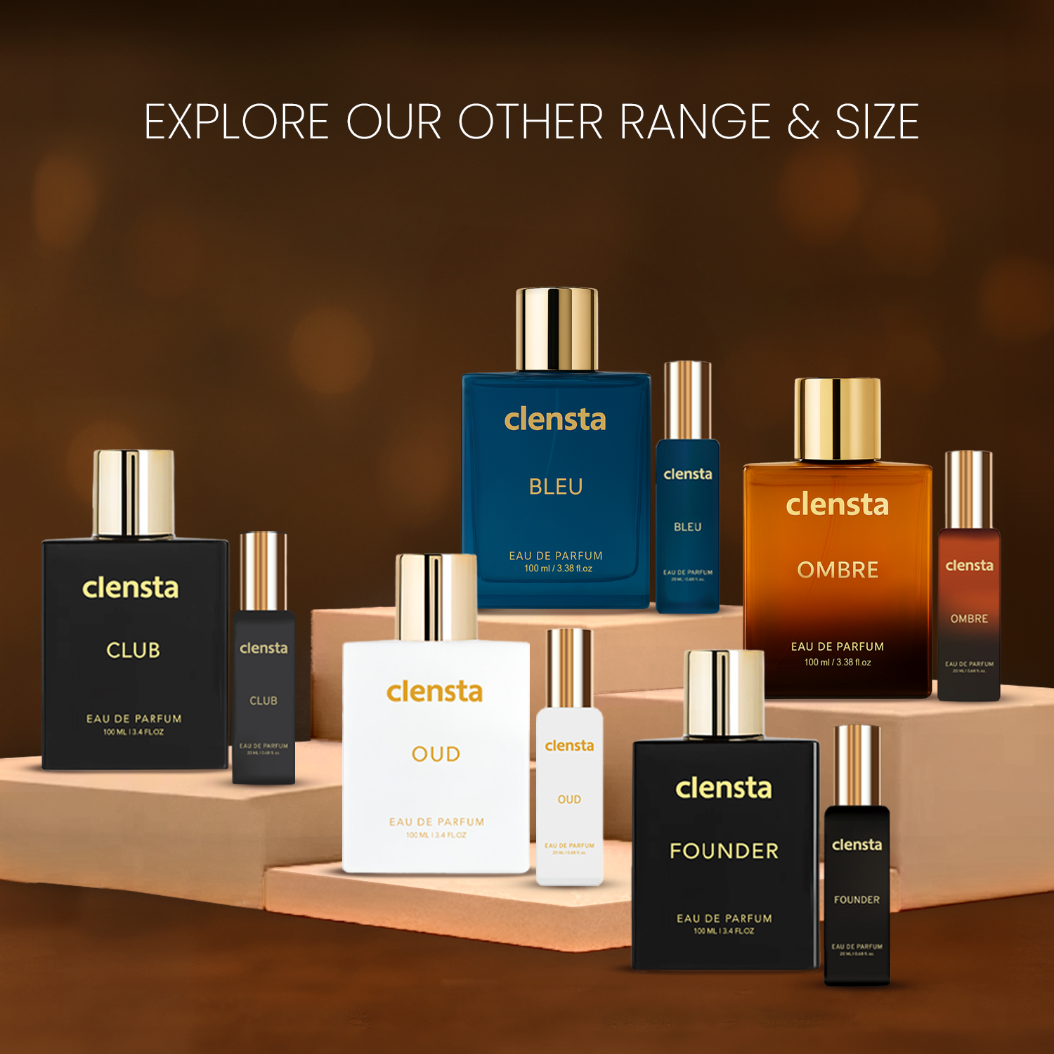 Clensta Ombre Perfume | Inspired by Leathery Oud accords of Louis Vuitton Ombre Nomade | For Men | EDP 100ml