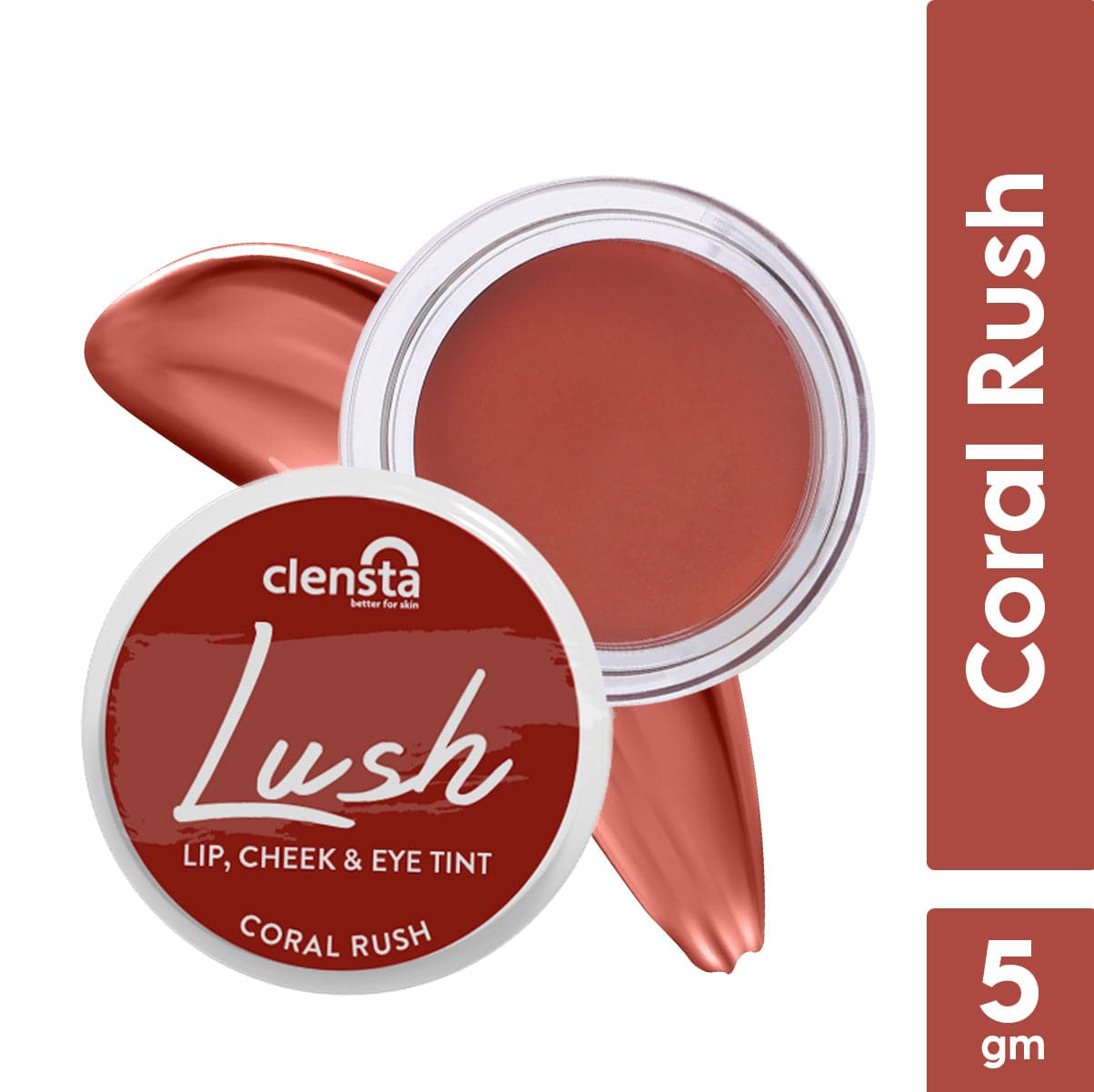 Lush Lip, Cheek & Eye Tint - Coral Rush