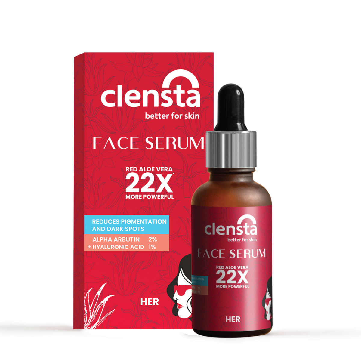 Clensta Face Serum With 2% Alpha Arbutin & 1% Hyaluronic Acid