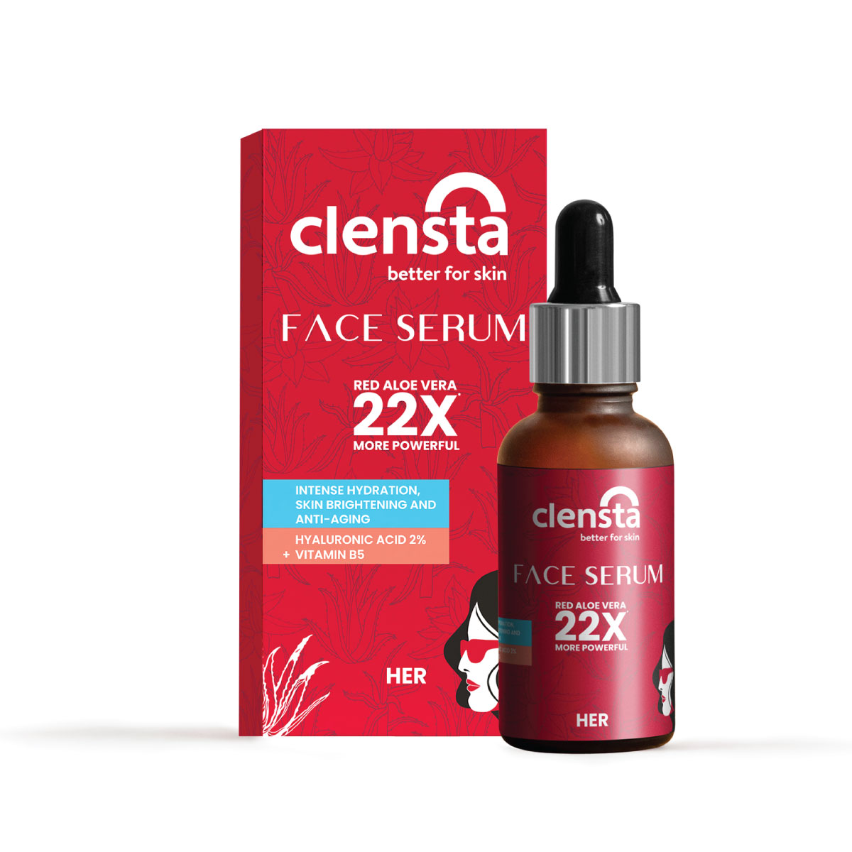 Clensta Face Serum With 2% Hyaluronic Acid & Vitamin B5